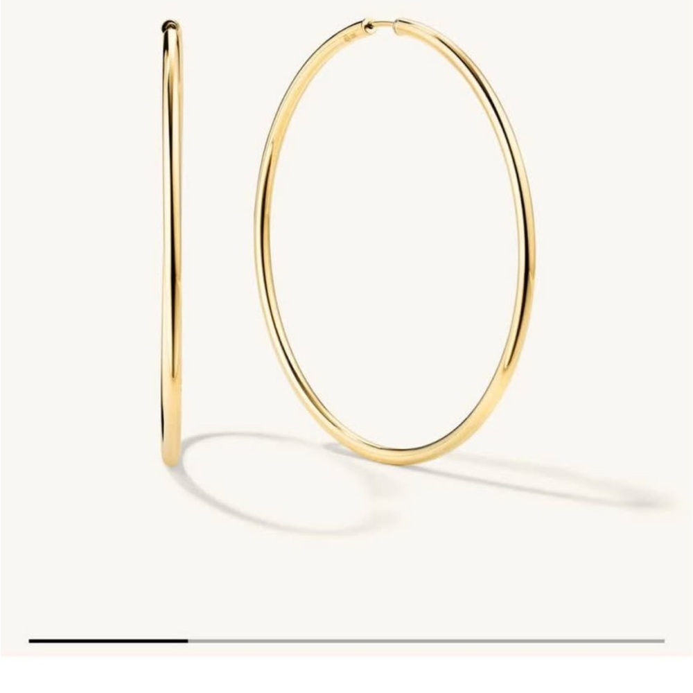 Mejuri Oversized Thin Hoop Earrings